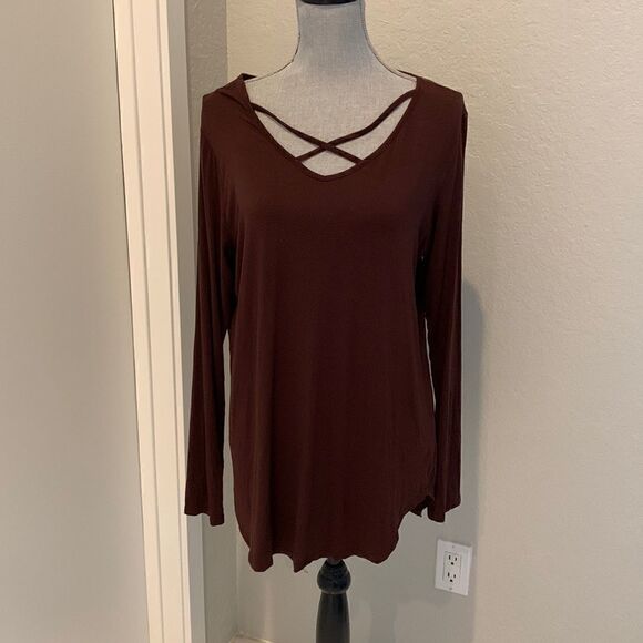 Tops - Brown Long Sleeve Top